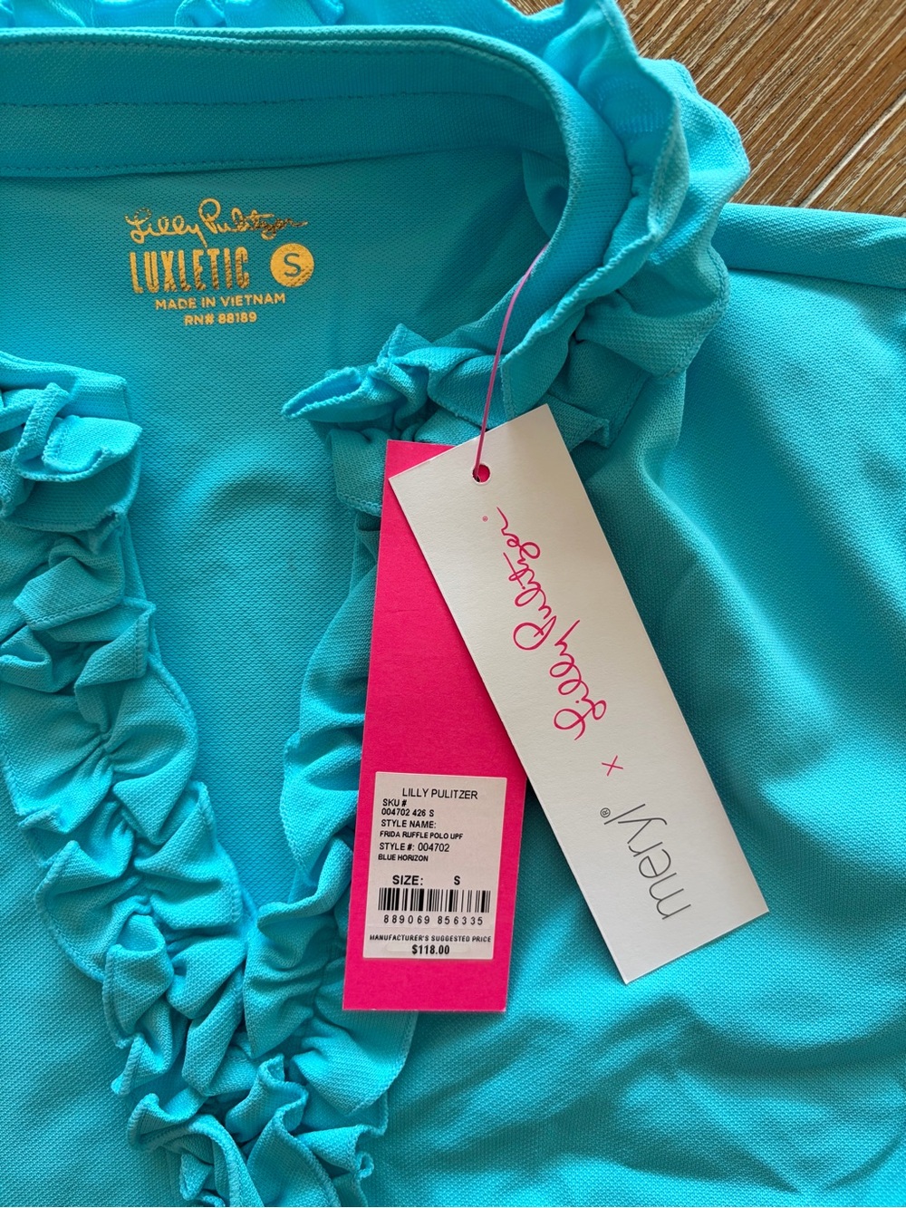 NWT Lilly Pulitzer UPF 50+ Luxletic Frida Ruffle Polo - Picture 2 of 5